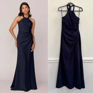Revelry Fallon Crepe Dress In Navy Sz 6